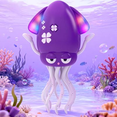 Tanzender Oktopus Tintenfisch Spielzeug, Babyspielzeug, Bewegliches Lernspielzeug mit Musik & LED-Lichtern, Automatische Hindernisvermeidung, Tolles Geschenk für Kinder, Zieht an