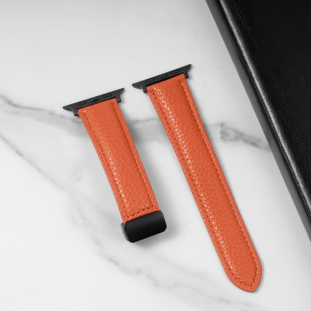 Magnetic Leather Strap for Apple Watch 10 Band 46mm 42mm 44mm 45mm 49mm 40 41mm Bracelet Correa iWatch Series Ultra 5 6 Se 7 8 9