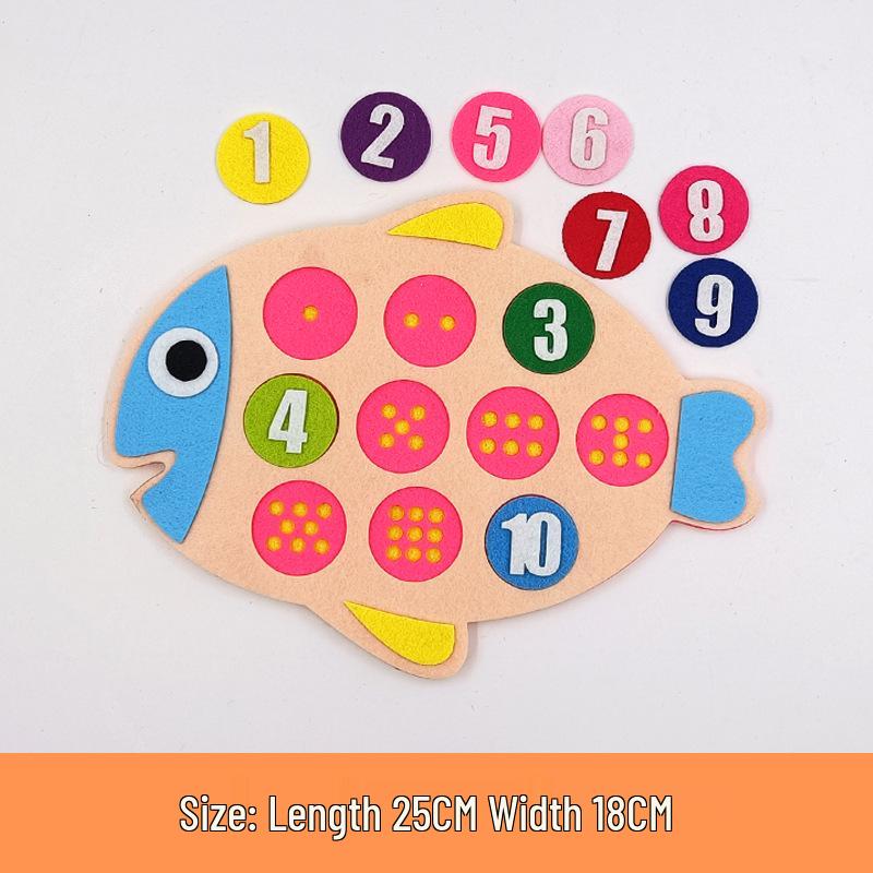 Colț de grădiniță DIY: Materiale Didactice Puzzle Numere din Pâslă