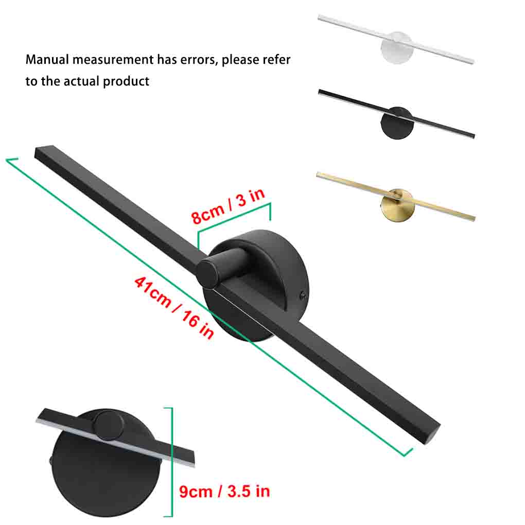 Aluminium Wall Light Solid Color Wall-mounted LED Replacement Ple Style 300 Degree Household Hotel Bedroom Lamp Ornament