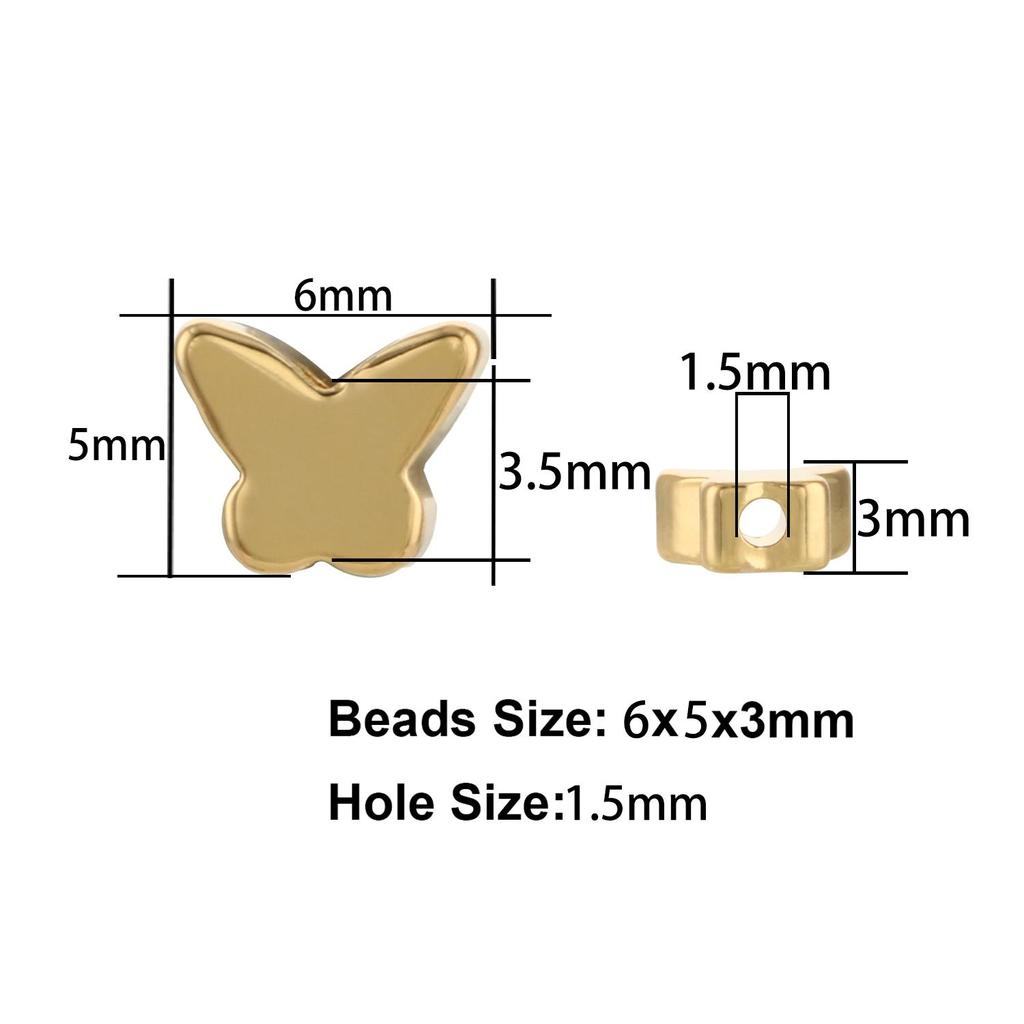 10pcs Copper Beads Charms Cross Heart Star Moon Beads Plated Crafts Color Retention Beads for Jewelry Making Diy Bracelet Necklace