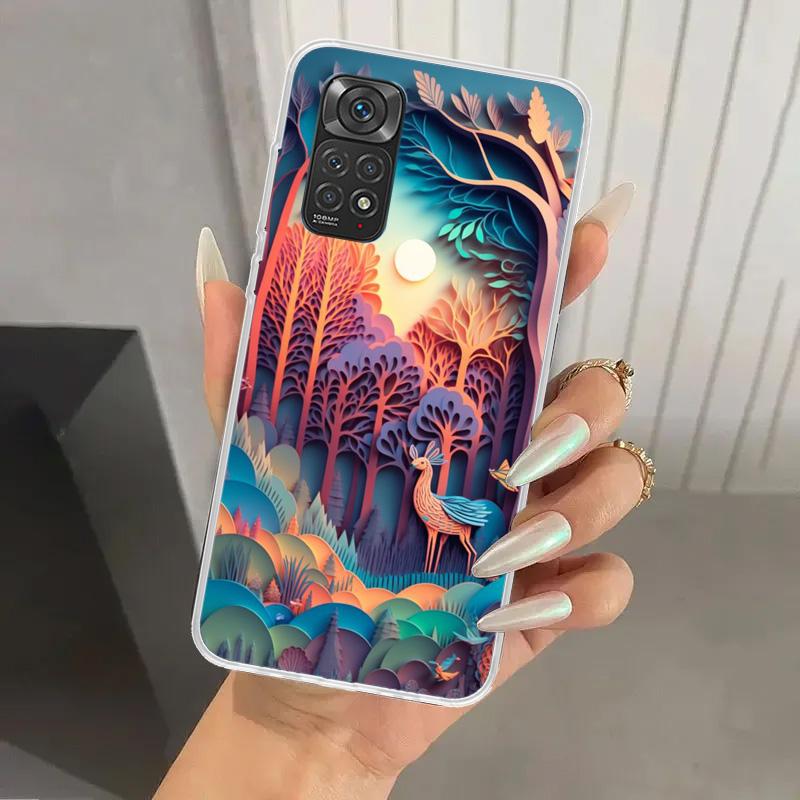 Natural Trees in Mountain Ranges Phone Case for Xiaomi Redmi Note 15 14 14S 13 12S 12 Pro 11S 11 Plus 11T 11E 10S Soft Funda Pri