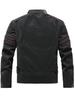 Men's Slim Fit Frosted Leather PU Motorcycle Jacket - Stylish Autumn & Winter Wear