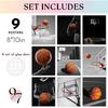 97 Decor Basketball Posters for Boys Bedroom - Basketball Room Decor for Boys Teen, Black And White Sport Wall Art Prints, Hoop Photos Pictures for