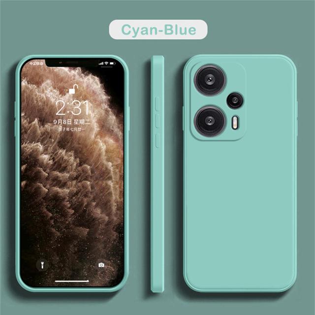 Poco F5 PocoF5 Poco F 5 Чехол квадратный жидкий силиконовый противоударный мягкий чехол для Xiaomi Poco F5 F 5 F5 PocoF5 Чехол для телефона