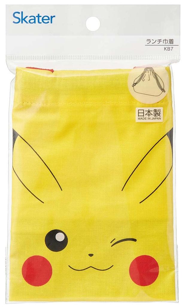Skater Kordelzug Mittagessen Hergestellt in Pikachu Größe Kinder Tasche, Japan, Pokémon Gesicht, 23, KB7-A