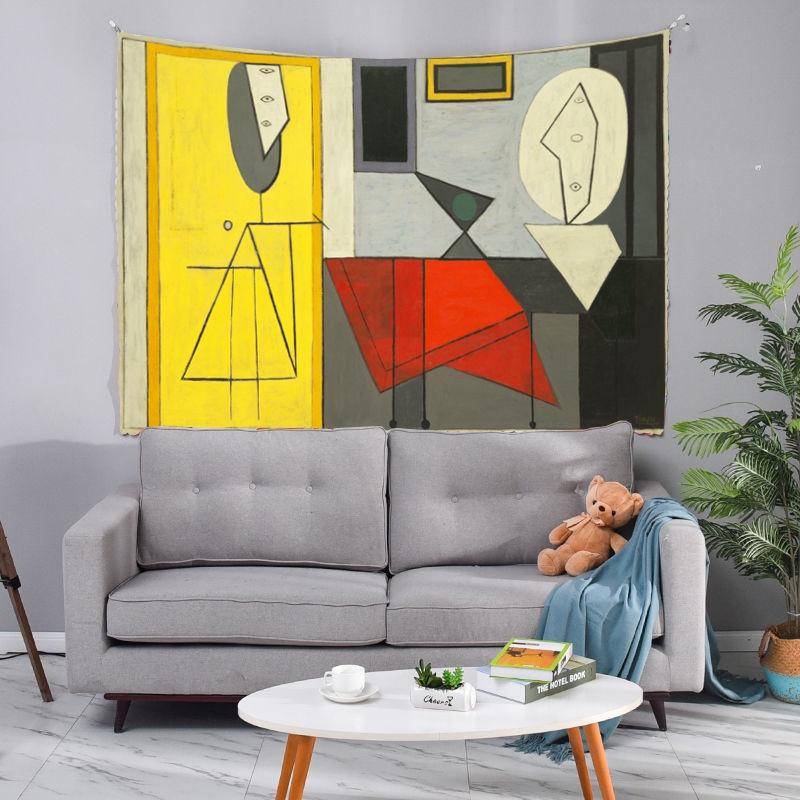 Wall Hanging Picasso Queen Abstract Art Classical Tapestry Bedroom Piano Room Background   Cloth