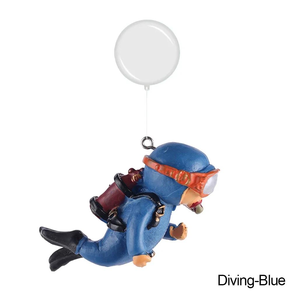 Resin Floating Simulated Diver Toy 1/2pcs Aquarium Decor Fish Tank Landscaping Pendant Ornament Accessories