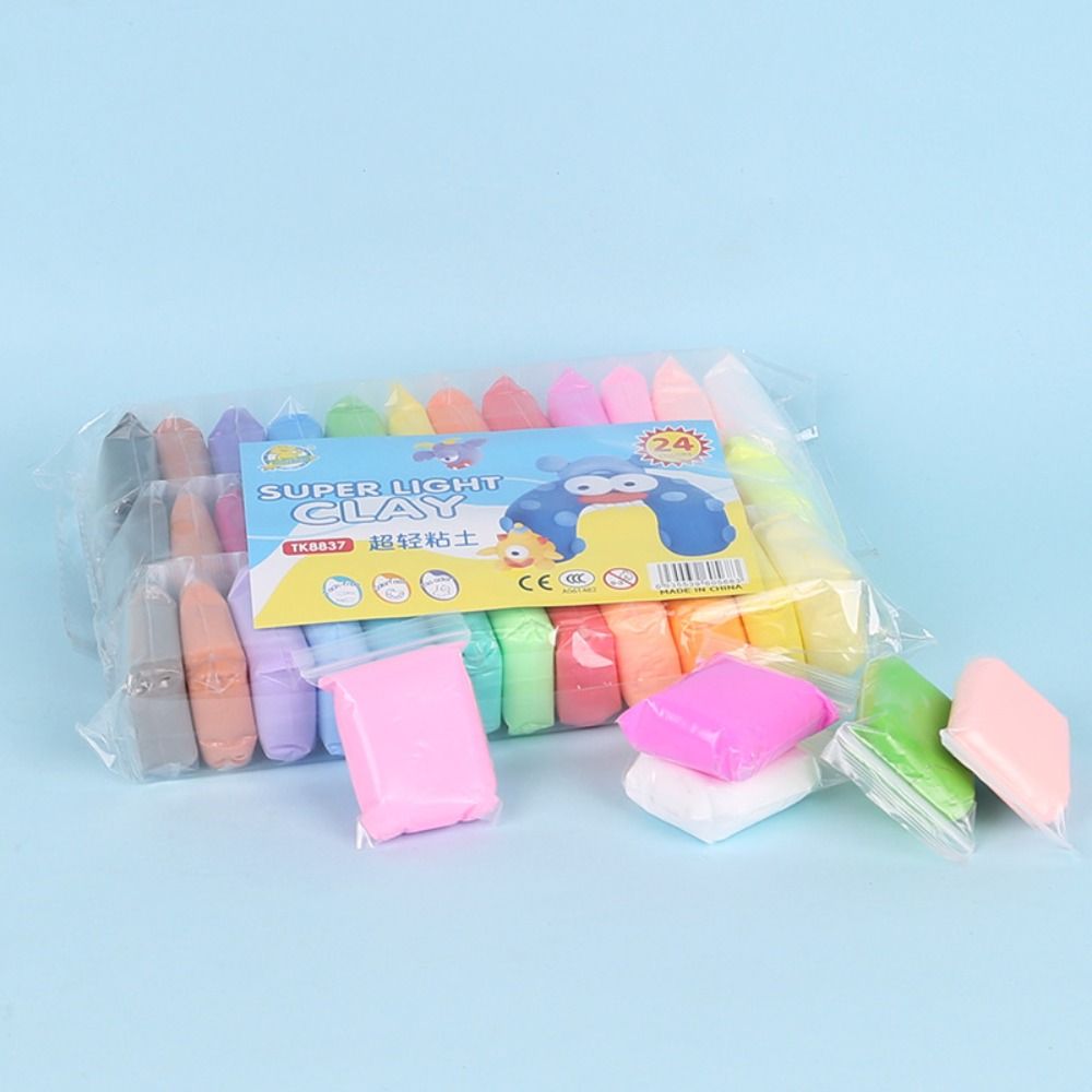 12/24/36pcs Ultra Light Handmade Rubber Clay Set Educational Slime DIY Toys  Kindergarten Children