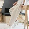 Men Spring Cotton Linen Pants Elastic Waist Casual Harem Pant Loose Sweatpants Trousers