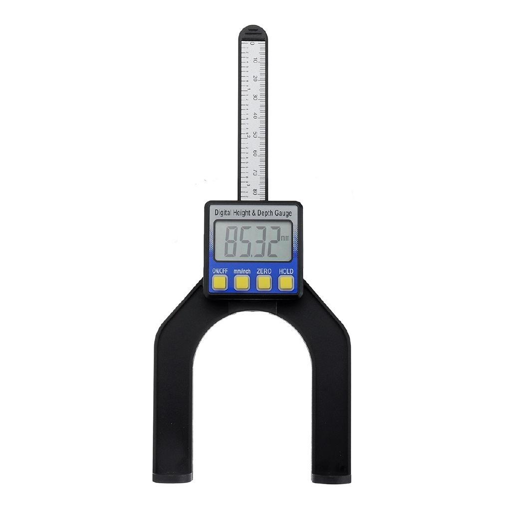 Digital Height Depth Gauge Slide Caliper Vernier Ruler Metric Measuring Woodworking Router Table Saw Tool Depthometer