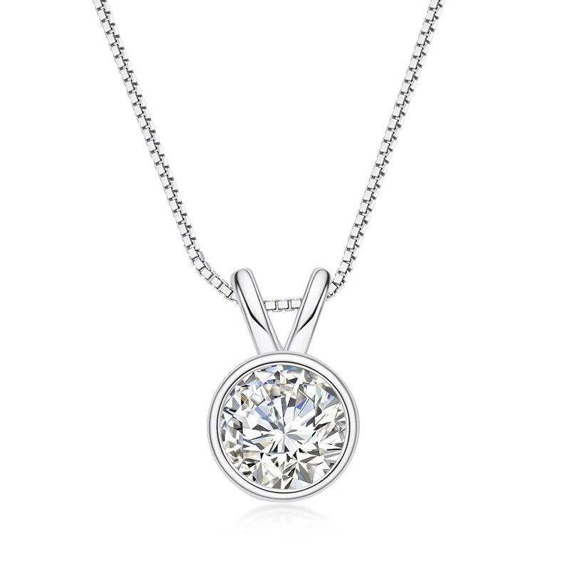 

Классические ожерелья для женщин с 18-каратным золотом и муассанитом D color1ct 2ct с бриллиантами 1ct