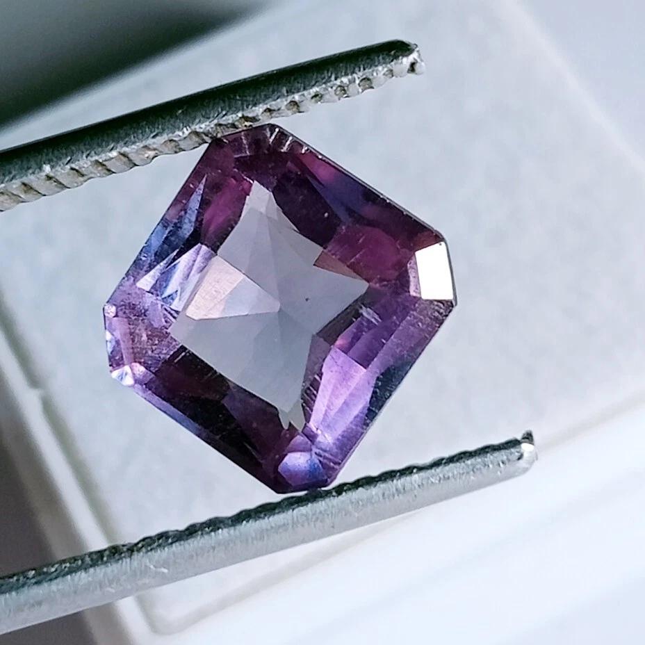 Natural Color Change Alexandrite 8+ Ct Square Cut Certified Beautiful Gemstone