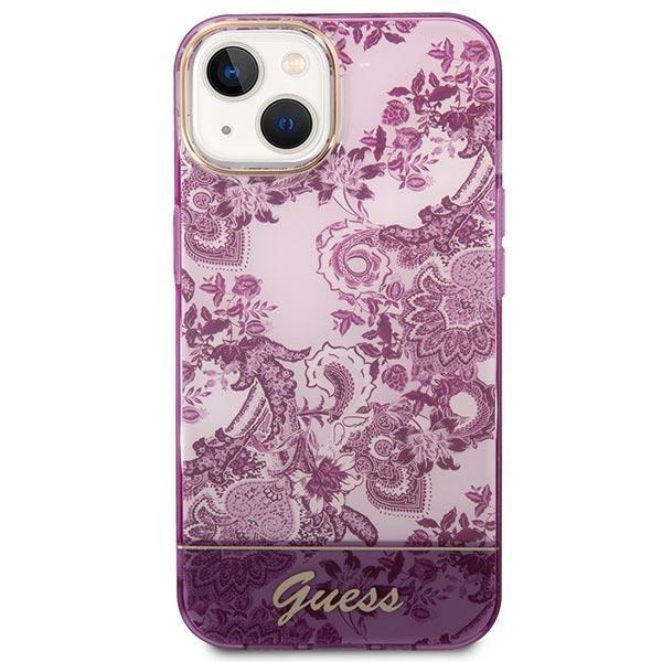 Etui do iPhone 14 Plus Guess Hardcase Porcelain Fuksja