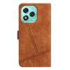 Phone Case for Honor 400 Lite 5G Flip Leather Retro Cover Lines Imprinted
