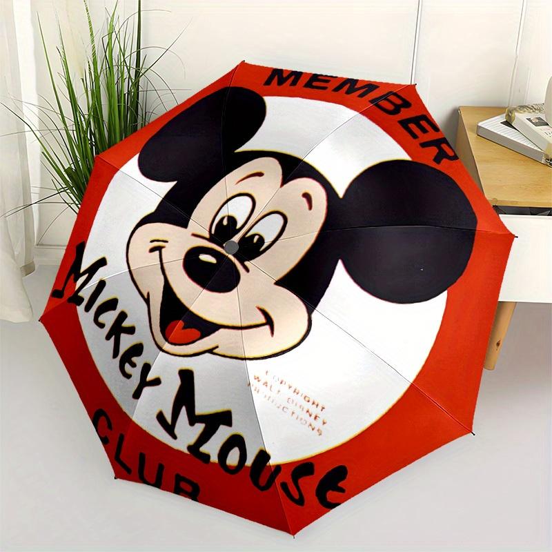 1pc Mickey Mouse Folding Umbrella - Compact Travel Umbrella with 8-Rib Design, Thickened And Reinforced Umbrella Frame yy250728033