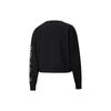 Puma סווטשירט צווארון עגול עם לוגו אותיות מודפס בצבע אחיד נשים טופים שחור 585259-61