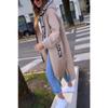 Women's Fashion Casual Solid Color Print Autumn Winter Long Sleeve Hooded Jackets & Coats
