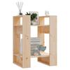 Bookshelf Room Divider 16.1 x 13.8 x 22.4 in Solid Pine Wood