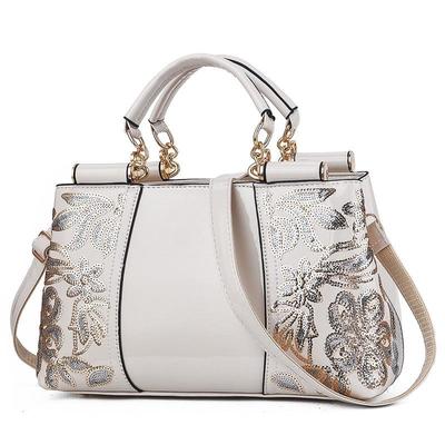 Embroidery Women Bag Leather Purses and Handbags Luxury Shoulder Bags Female Bags for Women