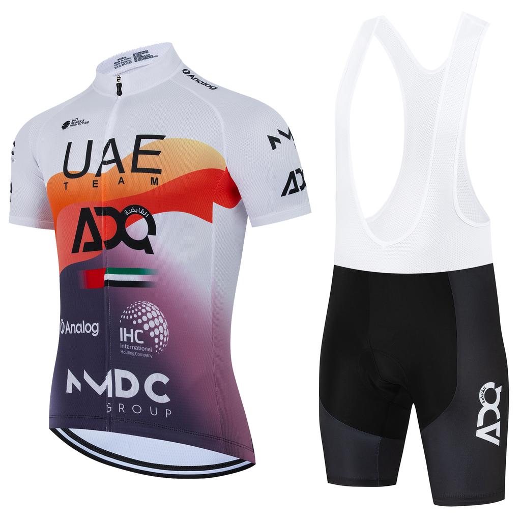 New UAE Team Cycling 2026 Jersey Set Men Short Sleeve Cycling Clothing Road Bike Shirts Suit Bicycle Bib Shorts MTB Ropa Maillot