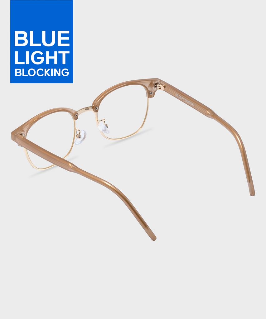 Likkeullou Rc Yleen Silver Blue Light Glasses Cocoa