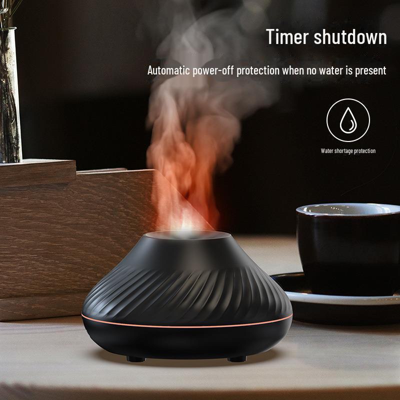 USB Aromatherapy Flame Humidifier: Creative Colorful Simulation for Home & Bedroom