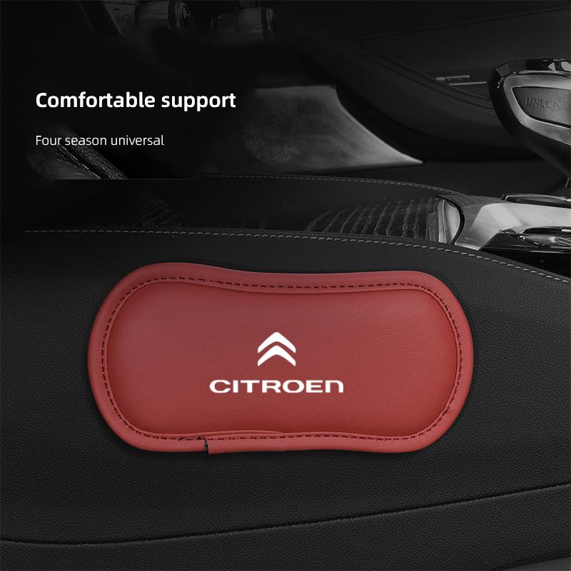 1PCS Car Interior Leg Knee Rest Pads Leather Cushion Accessories For Citroen C5X e-C4 X e-C3 C4 C3 C5 Berlingo C-Elysee C1 C6 C2