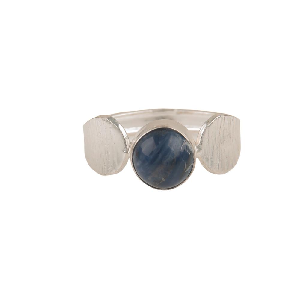 Natural Sodalite Gemstone Handmade 925Sterling Silver Jewelry Ring Gift For Mom RR-1-14