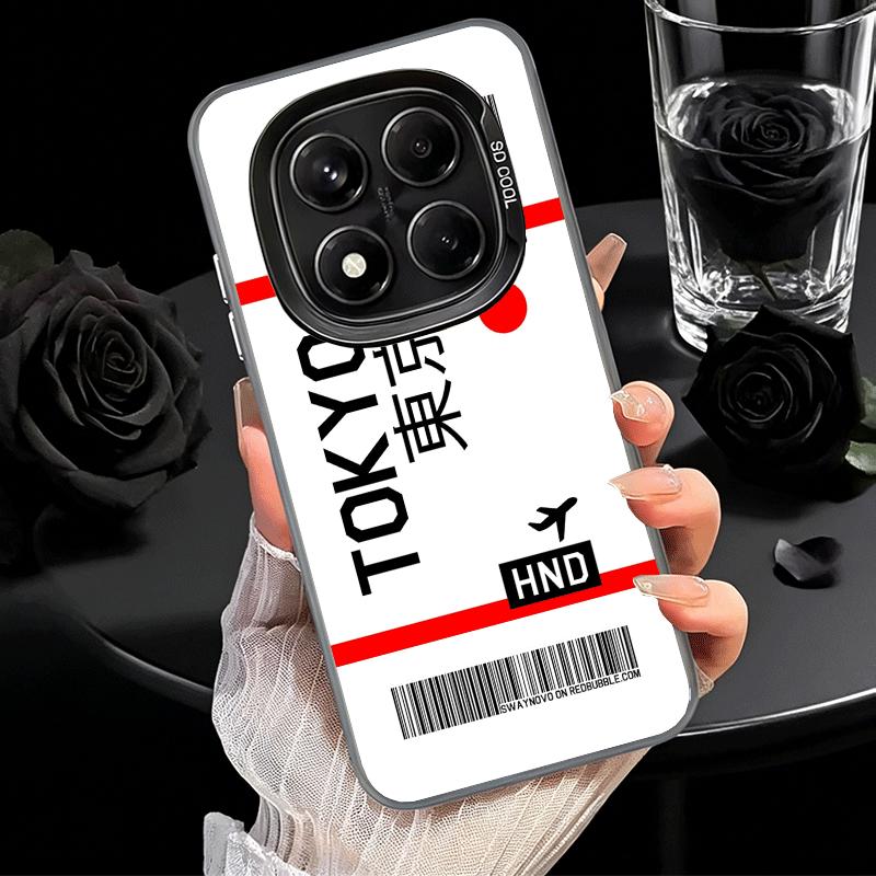 Travel Air Ticket Label Shockproof Phone Case for Xiaomi Redmi Note 15 14 13 12 Pro Plus 11 11S 11T 5G Cover Anti Fall Fundas