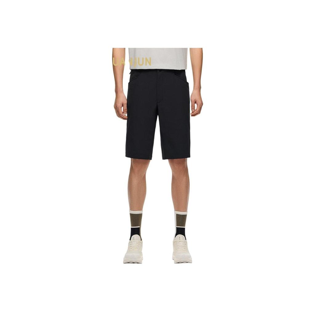 Anta Comfortable Versatile Simple Mid-Waist Zipper Solid Color Breathable Casual Shorts Men Shorts Basic-Black 152520510-3