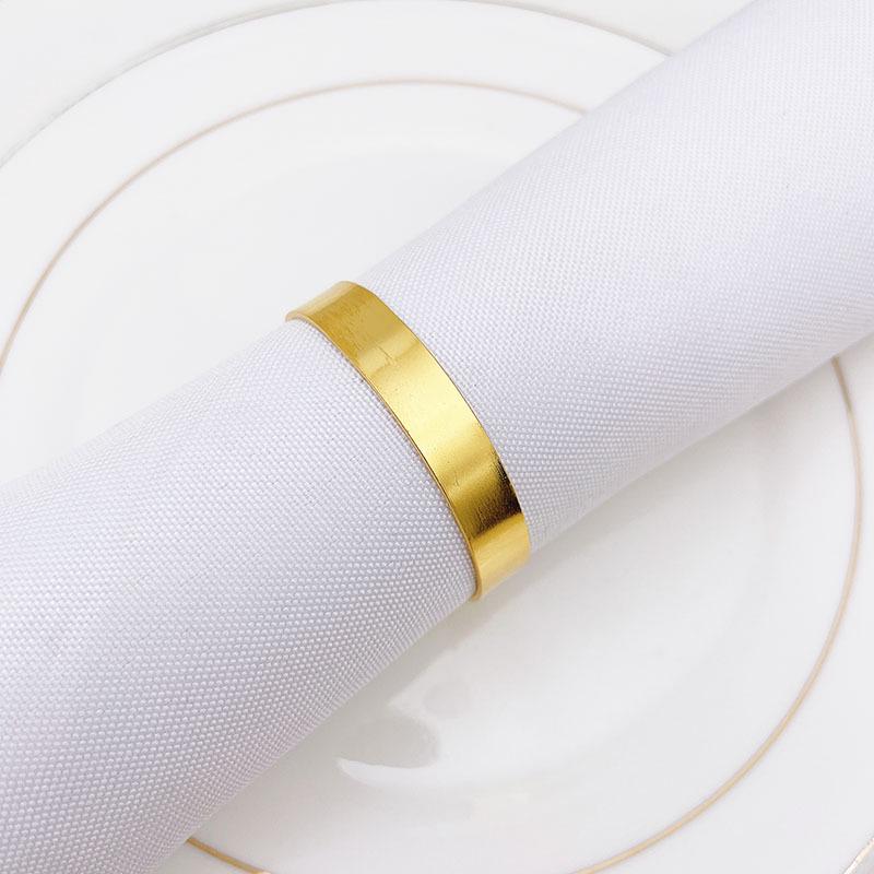 Metal Napkin Ring for Hotel Table Settings and Weddings - Simple, Smooth Design