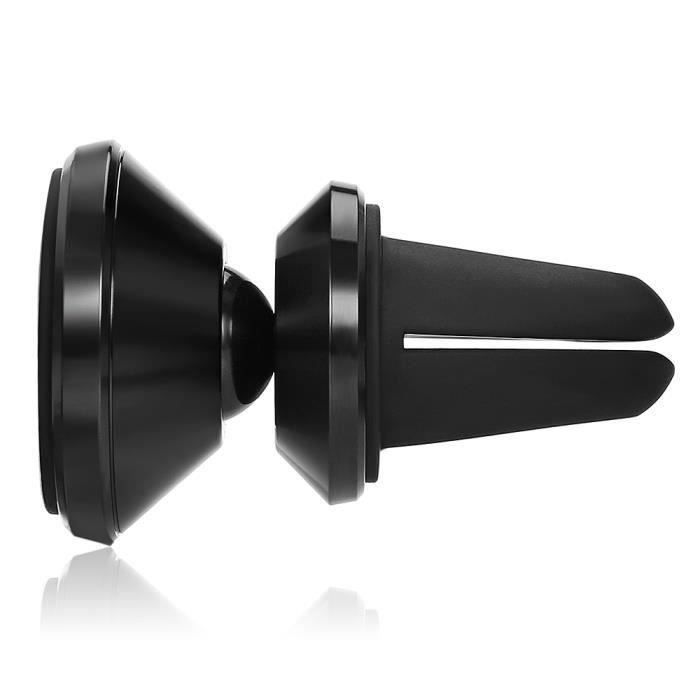 TFS - L009 Porte-téléphone Support Téléphone Voiture universel Rotation à 360 degrés Magnétique Noir