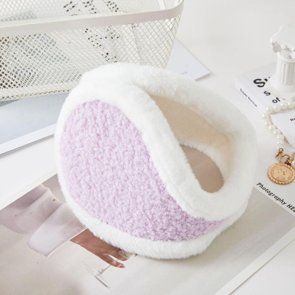 Women's Cute Winter Ear Muffs - Large, Thick, Velvet, Windproof Ear Covers for Cycling Warmth