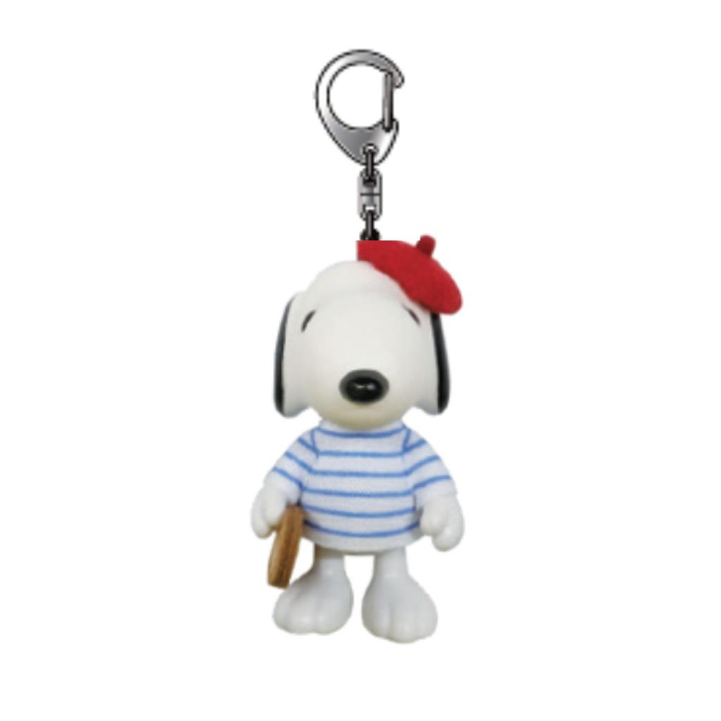 Ushikubo Kogei Snoopy Food Series Costume Keychain, French Bread, Approx. 60mm H x 33mm W x 42mm H (SN-384)