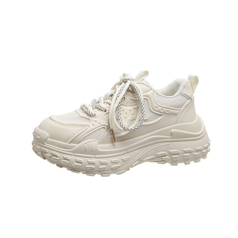 

7Cm thick sole~ mesh muffin thick sole star casual sports shoes female dad shoes 40 белый