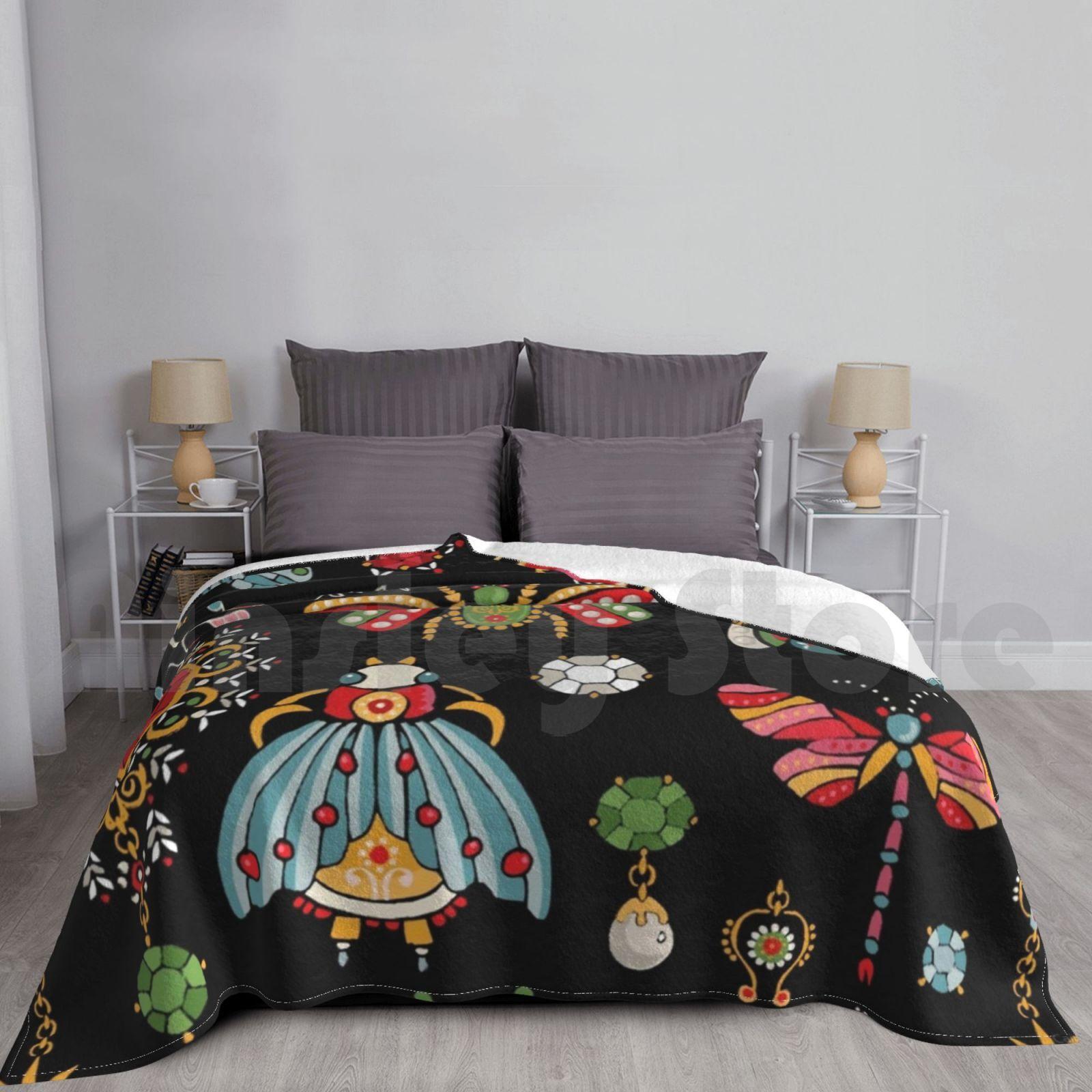 The Collection Blanket Fashion Custom Bugs Jewellery Brooches Pesky Stationary Jewellery Bright Size: 75*100cm, Weight: 230 GSM
