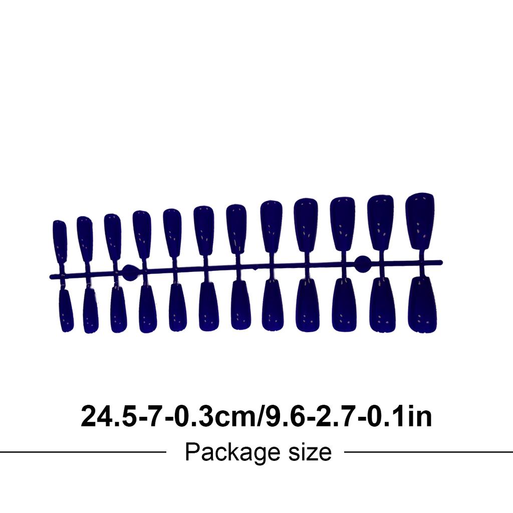 1 Set French Tip Press on Nails Toe Colorful Gloss Adhesive Tabs Full Cover Ballerina Art Decals Salon DIY Supplies Gifts