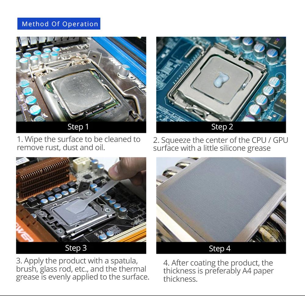 HY410/510/610 30g Silikon-Wärmeleitpaste Wärmeleitfett Kühlkörper CPU GPU Chipsatz Notebook Computer Kühlung Spritze