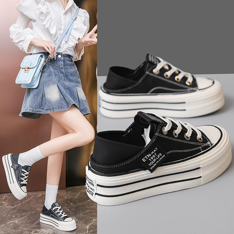 Stepping on small white shoes women s spring new heightening platform women s shoes versatile leather surface casual sports board shoes 35 3757₽