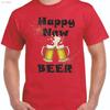 Happy New Beer T Shirt Merry Christmas For Vintage Comfortable Unisex Graphic Designer Clothes Stretched Slightly