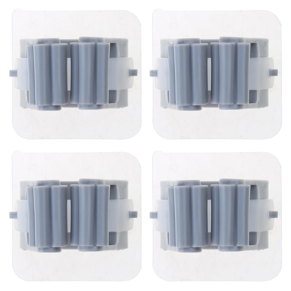 Mop Hook Punching-Free Bathroom Shelf Hanging Broom Clamp Holder Strong Seamless Wall Hanging Rack Hook for Garden