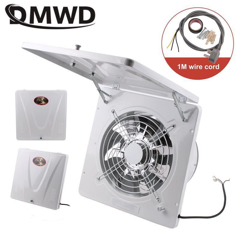 10 Zoll Wandmontierter Abluftventilator Klappdeckel Leistungsstarke Dunstabzugshaube Rauchabzug Luftabsauger für Küche und Grill 220V