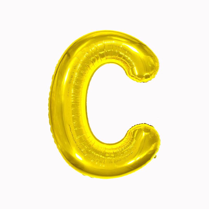 Balões de Folha Dourados com Letras Inglesas de 40 polegadas