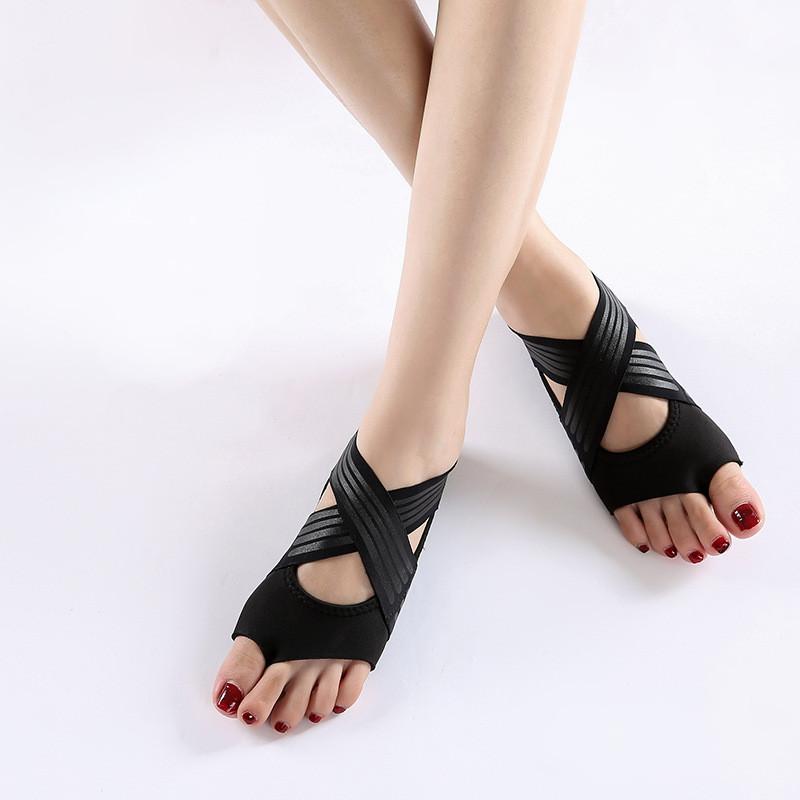 Profesjonelle Sklisikre Treningssko Yoga Sko Flate Myke Sklisikre Såler Ballett Fitness Dansesko Pilates Yoga Sko Sokker