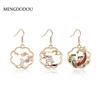 Chinese Style Guochao Koi Sika Deer Moon Rabbit Creative Color Design Cute Multi-Cartoon Ear Hook Series Earrings
