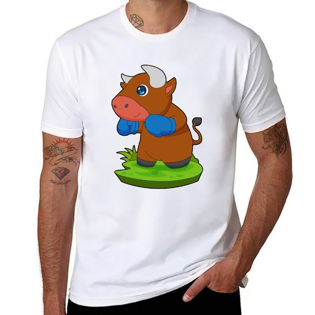 Bull Boxer Boxing Gloves Boxing Tshirt Street Fashion Casual Tee Shirt