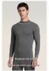 Men's 100% Cotton High-Neck Knit Thermal Set: Antibacterial Top & Bottoms, Plus Sizes