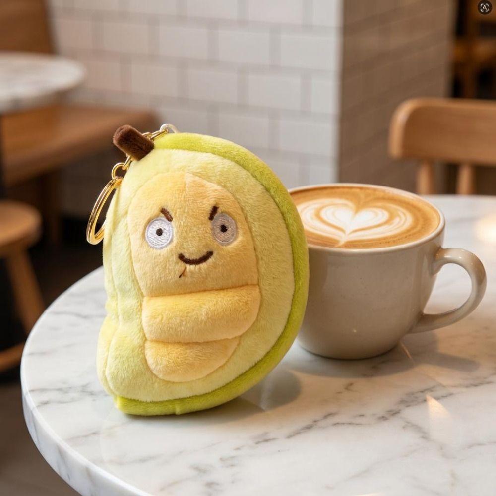 PP Cotton Fruit Durian Pendant Simulation Fruit Durian Plush Keyring  Jewelry Accessories
