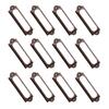 12 stuks Antiek Messing Gouden Metalen Label Pull Frame Handvat Bestand Naamkaart Houder Voor Meubels Kast Lade Doos Kofferbak 17*60mm